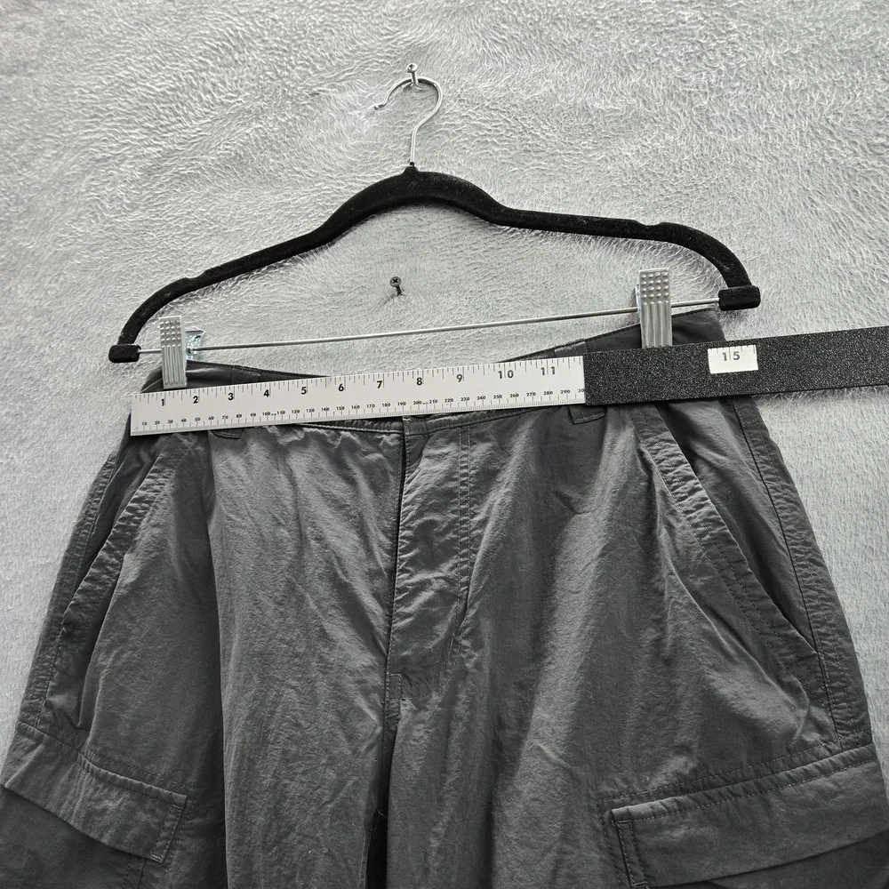 REI Co-Op Men Activewear Pants 32W X 32L Gray Convertible Cargo Button 30